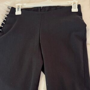 Black Ladies Dress Pants with Embellishments 3